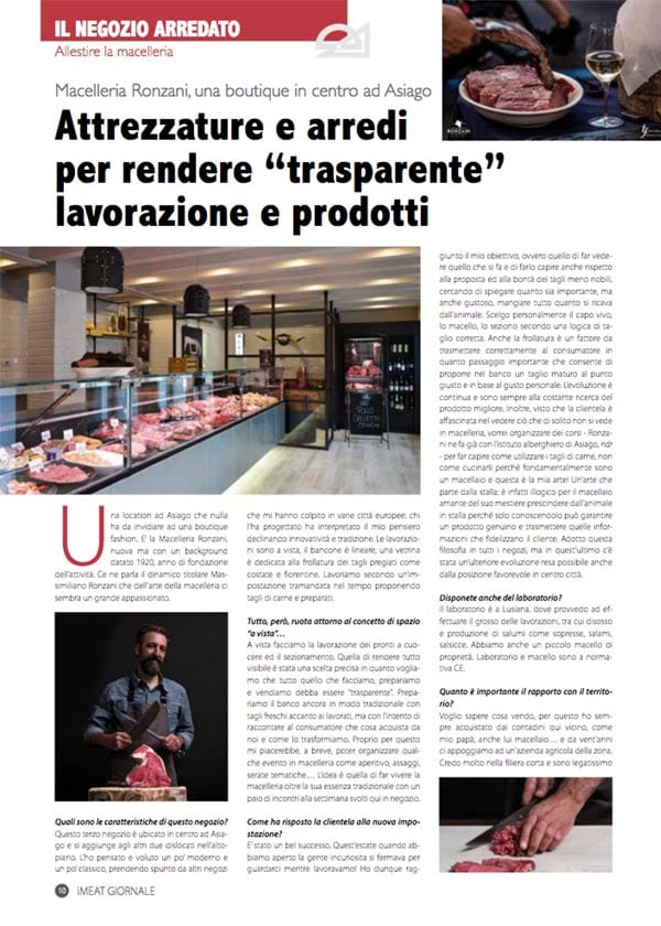 Macelleria Ronzani su iMeat n°23 di settembre/ottobre 2017